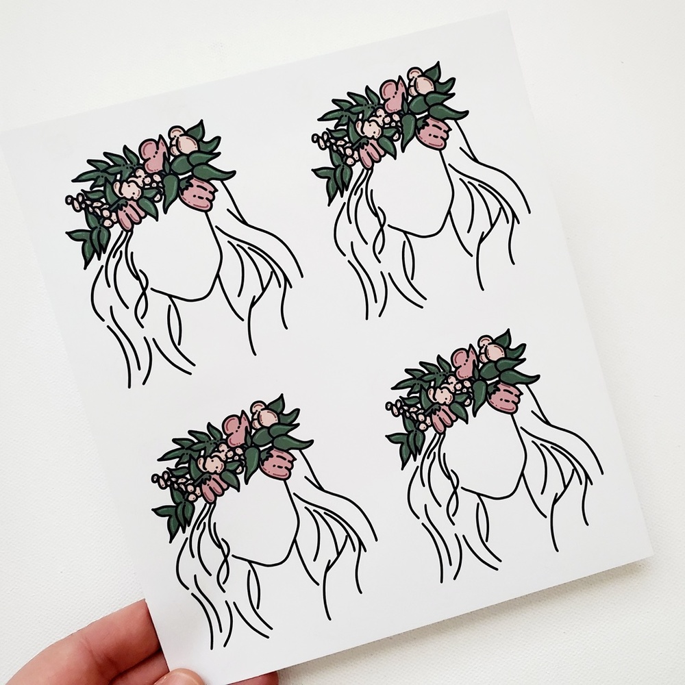 LB067 STICKERS Custom Poshmark Stickers Bohemian Girl Shipping Supplies - Picture 5 of 7